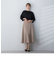 【S/M/L展開】 美シルエットロングフレアスカート ≪洗濯機で洗える≫