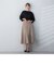 【S/M/L展開】 美シルエットロングフレアスカート ≪洗濯機で洗える≫