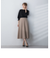【S/M/L展開】 美シルエットロングフレアスカート ≪洗濯機で洗える≫
