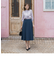 【S/M/L展開】 美シルエットロングフレアスカート ≪洗濯機で洗える≫