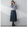 【S/M/L展開】 美シルエットロングフレアスカート ≪洗濯機で洗える≫