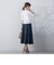 【S/M/L展開】 美シルエットロングフレアスカート ≪洗濯機で洗える≫