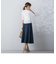 【S/M/L展開】 美シルエットロングフレアスカート ≪洗濯機で洗える≫