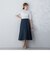 【S/M/L展開】 美シルエットロングフレアスカート ≪洗濯機で洗える≫