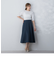 【S/M/L展開】 美シルエットロングフレアスカート ≪洗濯機で洗える≫