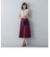 【S/M/L展開】 美シルエットロングフレアスカート ≪洗濯機で洗える≫