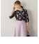 ROSEプリント7分袖ブラウス ≪洗濯機で洗える / セットアップ対応≫