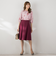 ROSEプリント7分袖ブラウス ≪洗濯機で洗える / セットアップ対応≫