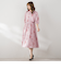 ROSEプリント7分袖ブラウス ≪洗濯機で洗える / セットアップ対応≫