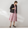 ROSEプリント7分袖ブラウス ≪洗濯機で洗える / セットアップ対応≫