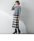 起毛シャギーチェックロングタイトスカート