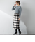 起毛シャギーチェックロングタイトスカート