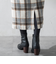 起毛シャギーチェックロングタイトスカート