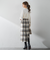 起毛シャギーチェックロングタイトスカート