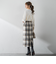 起毛シャギーチェックロングタイトスカート