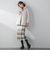 起毛シャギーチェックロングタイトスカート