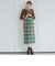 起毛シャギーチェックロングタイトスカート