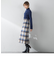 起毛シャギーチェックロングタイトスカート