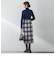 起毛シャギーチェックロングタイトスカート