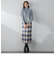 起毛シャギーチェックロングタイトスカート