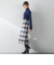 起毛シャギーチェックロングタイトスカート