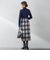 起毛シャギーチェックロングタイトスカート