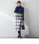 起毛シャギーチェックロングタイトスカート