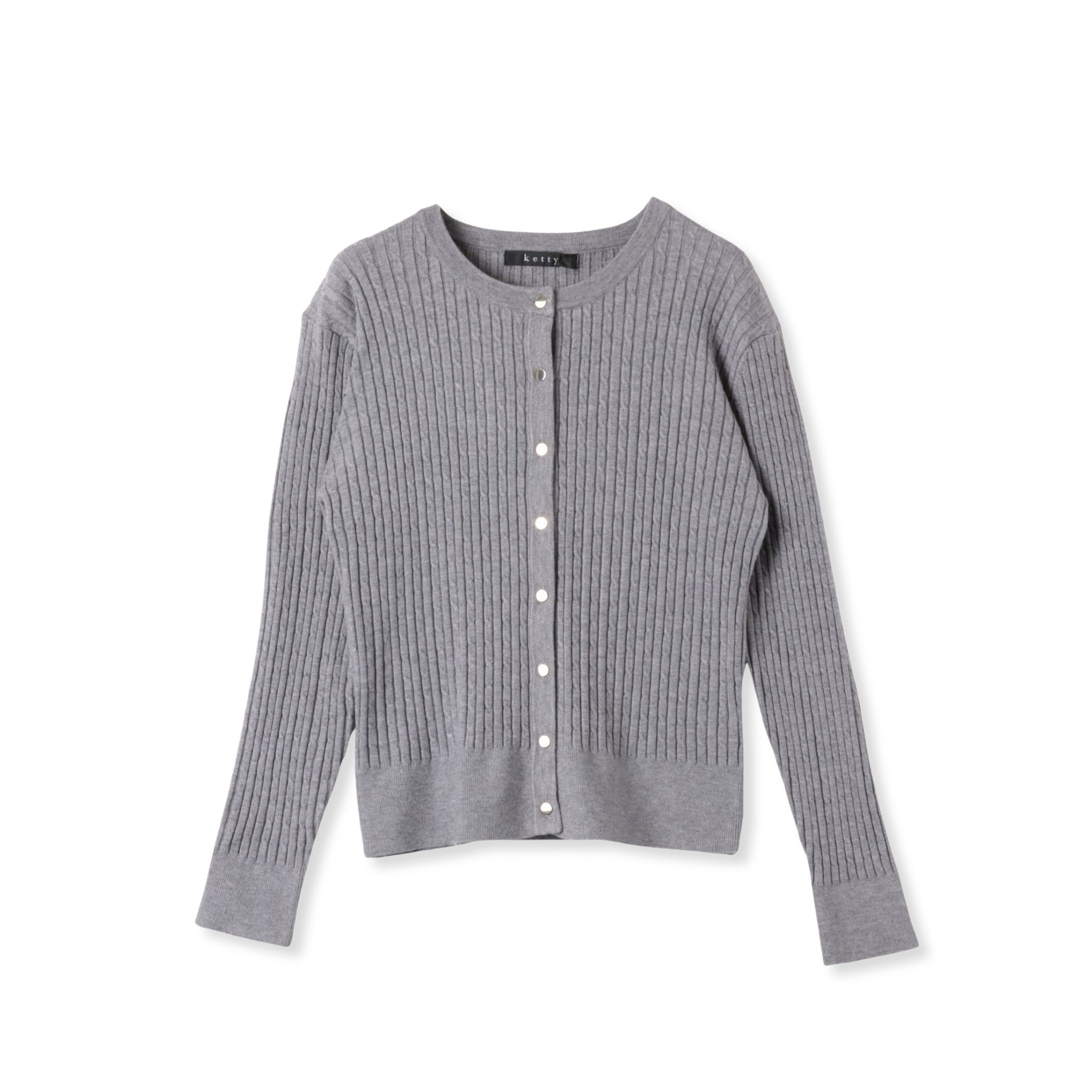 しっとりシアバター加工ミニケーブルカーディガン≪手洗い可能≫