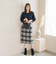 起毛ビックチェックナロータイトスカート
