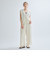 サテンイージーワイドパンツ≪洗濯機で洗える≫