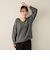 ウール混Vネックニットプルオーバー≪手洗い可能≫