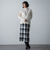 ウールチェックスカート≪洗える≫