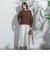 【WEB限定】袖ボタンガーターニット≪手洗い可能≫