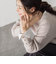 【WEB限定】袖ボタンガーターニット≪手洗い可能≫