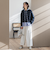 ベルト付きワイドシルエットパンツ≪洗濯機で洗える≫