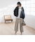 ベルト付きワイドシルエットパンツ≪洗濯機で洗える≫