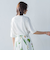 5分袖Tシャツライクニット≪手洗い可能≫