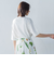 5分袖Tシャツライクニット≪手洗い可能≫