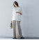5分袖Tシャツライクニット≪手洗い可能≫