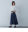 5分袖Tシャツライクニット≪手洗い可能≫