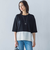 5分袖Tシャツライクニット≪手洗い可能≫