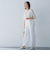 5分袖Tシャツライクニット≪手洗い可能≫