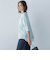 5分袖Tシャツライクニット≪手洗い可能≫
