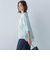 5分袖Tシャツライクニット≪手洗い可能≫