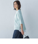 5分袖Tシャツライクニット≪手洗い可能≫