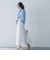 5分袖Tシャツライクニット≪手洗い可能≫