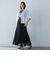 メッシュレースプリーツスカート≪洗濯機で洗える≫