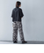 麻調ボイルプリントパンツ≪洗濯機で洗える≫