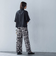麻調ボイルプリントパンツ≪洗濯機で洗える≫