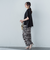 麻調ボイルプリントパンツ≪洗濯機で洗える≫